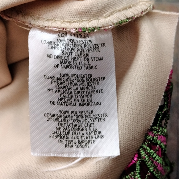 Xscape Pink and Green Floral Midi Dress - Picture 9 of 10